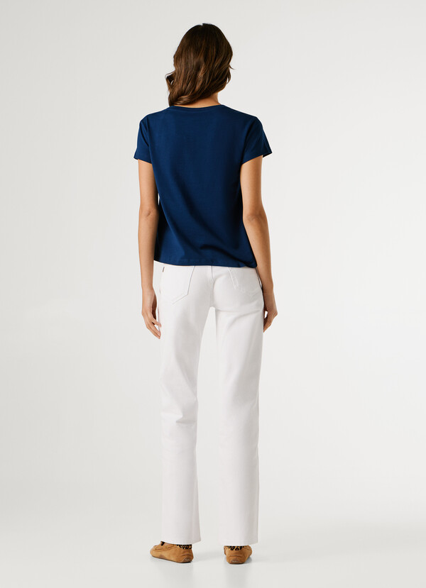 PRINTED FLORAL LOGO T-SHIRT