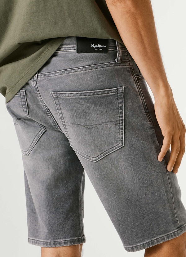 SLIM FIT DENIM BERMUDA SHORTS