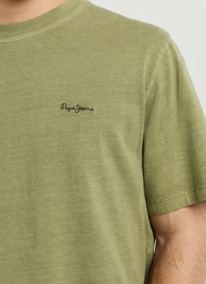 REGULAR FIT T-SHIRT WITH EMBROIDERED LOGO