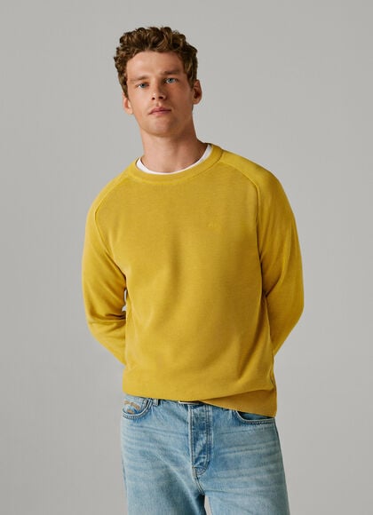 CREW NECK PIQU&Eacute; JUMPER