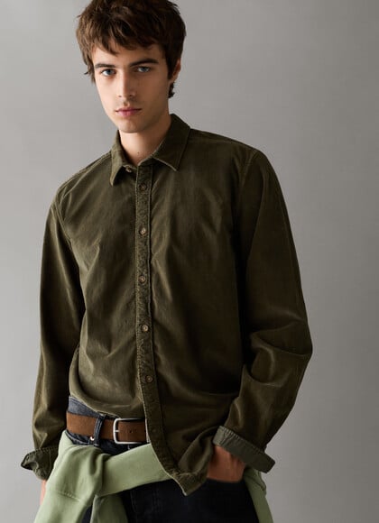 REGULAR FIT CORDUROY SHIRT