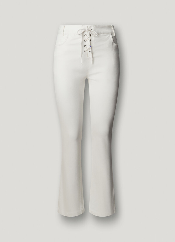 FLARE FIT STRETCH TROUSERS