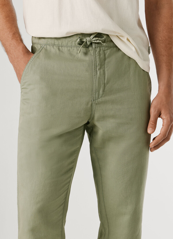 CHINO TROUSERS WITH ADJUSTABLE DRAWSTRING
