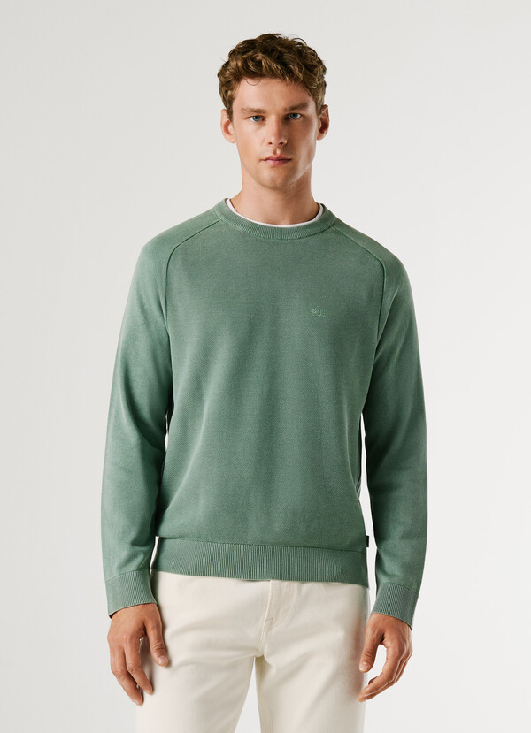 CREW NECK PIQU&Eacute; JUMPER