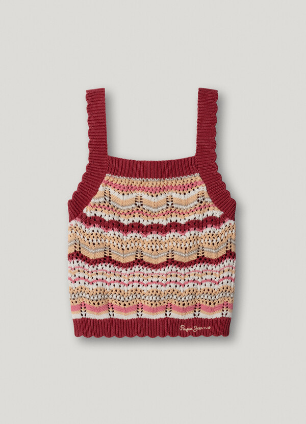 KNIT TOP WITH STRIPES