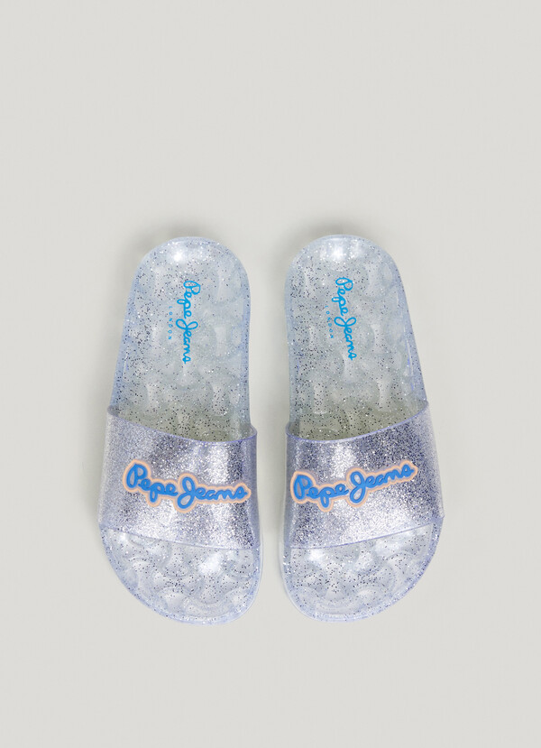 TRANSLUCENT SLIDER SANDALS