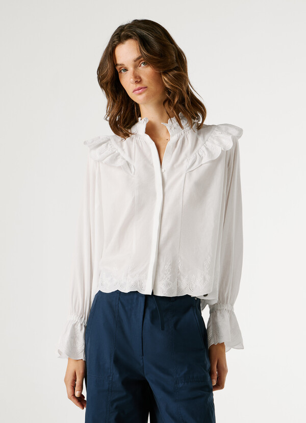 FLUID RUFFLE BLOUSE