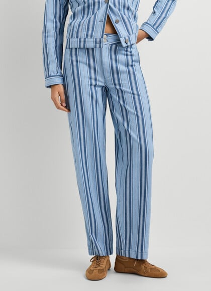 WIDE STRIPED TROUSERS