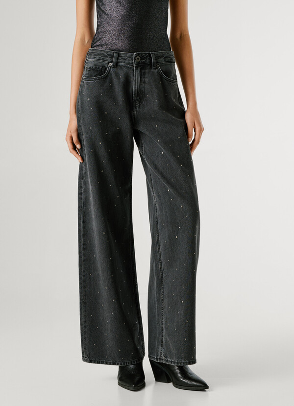 LINA- MID-RISE WIDE FIT JEANS