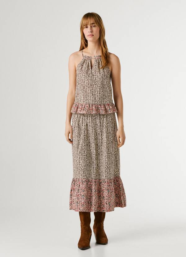 POPLIN HALTER NECK BLOUSE