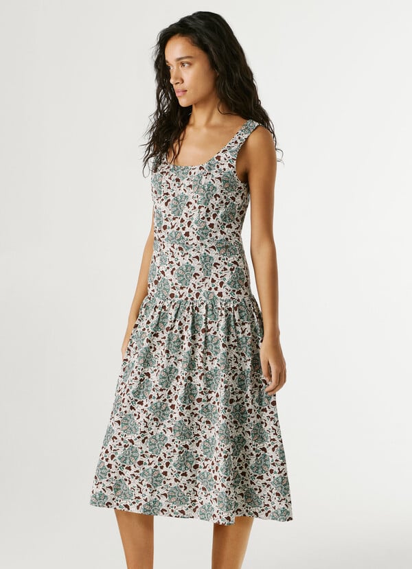 FLORAL PRINT MAXI DRESS