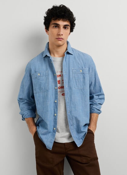 REGULAR FIT CHAMBRAY SHIRT