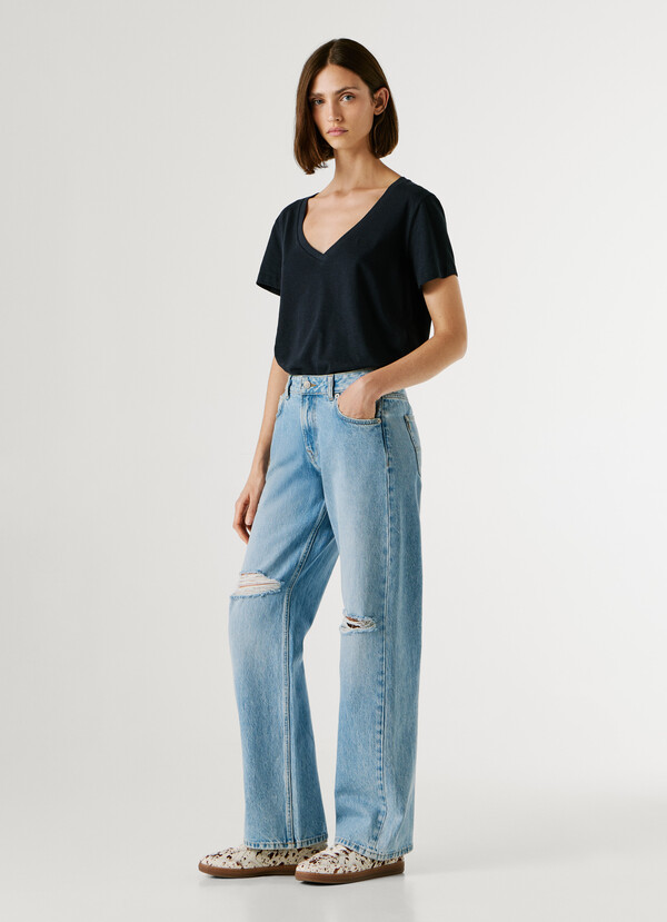 HAZEL- MID-RISE LOOSE FIT JEANS