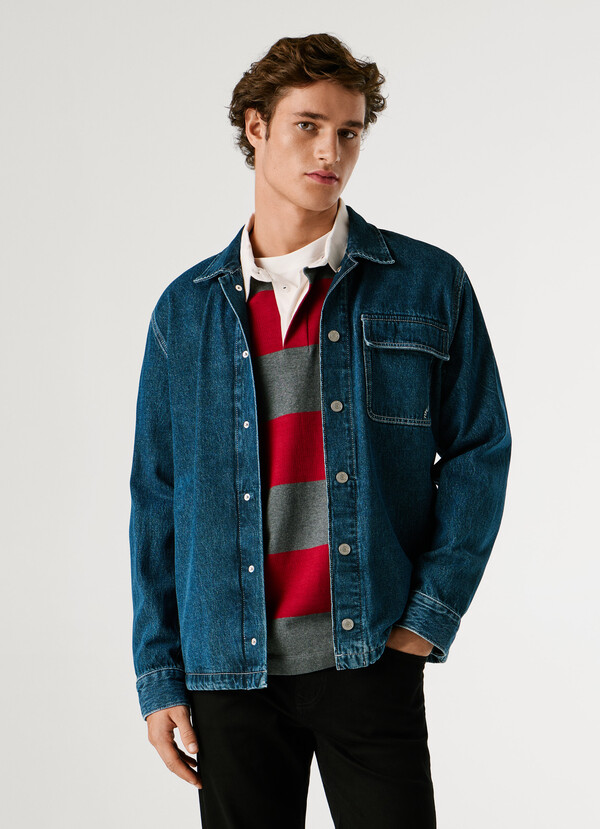 RELAXED FIT DENIM OVERSHIRT