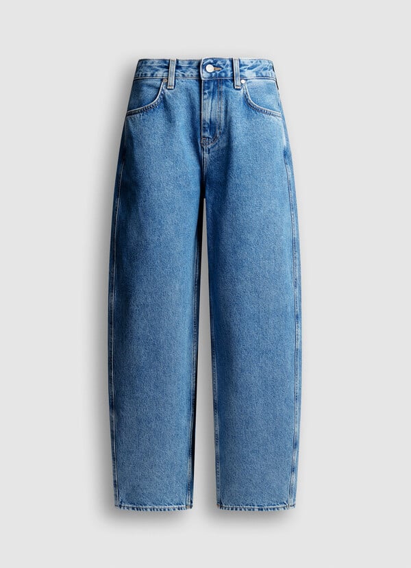 WIDE FIT BALLOON EFFECT JEANS