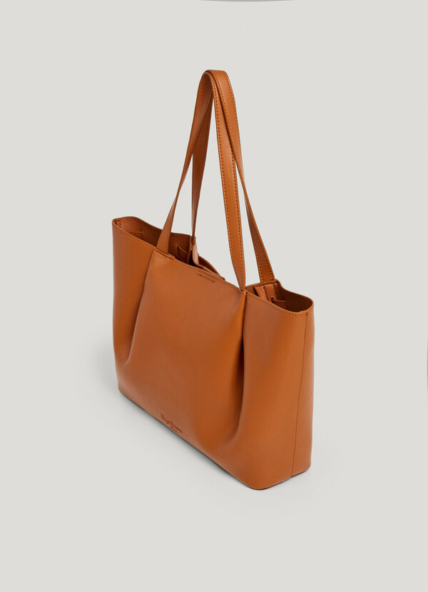 LEATHER EFFECT TOTE BAG
