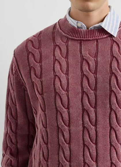 REGULAR FIT CABLE KNIT JUMPER