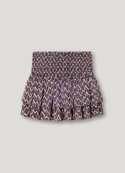 FANTASY PRINT CHIFFON MINI SKIRT