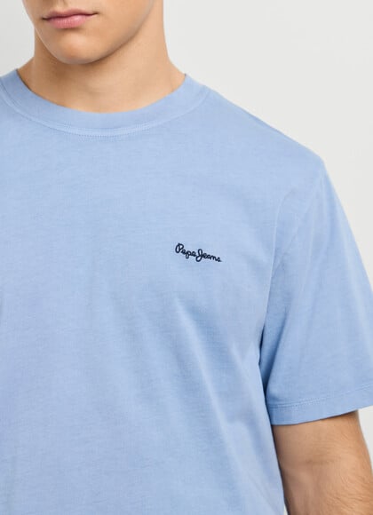 REGULAR FIT T-SHIRT WITH EMBROIDERED LOGO