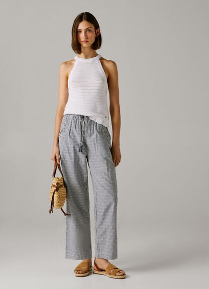 STRAIGHT STRIPED TROUSERS