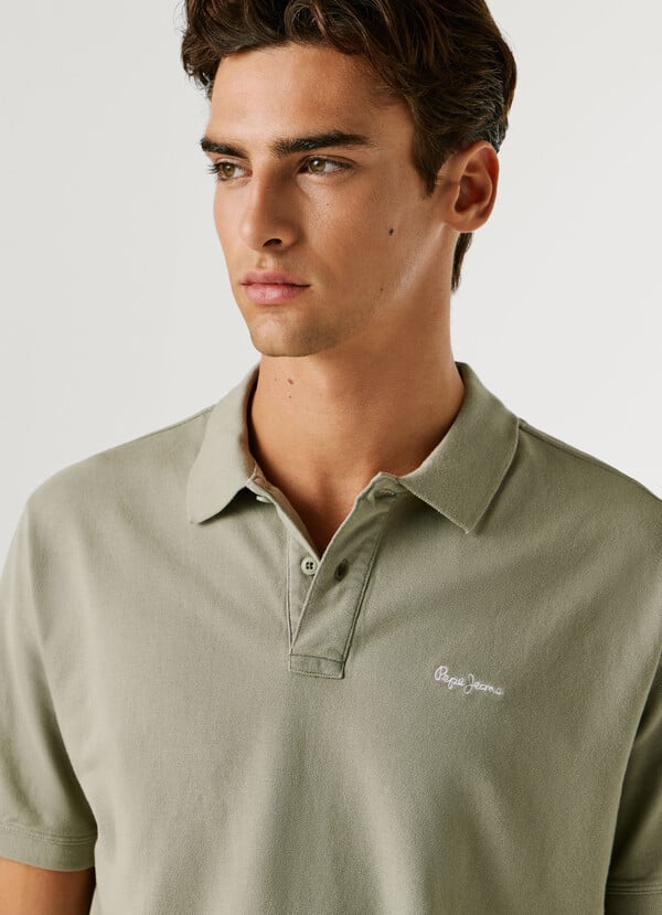 GARMENT DYED PIQUE POLO SHIRT
