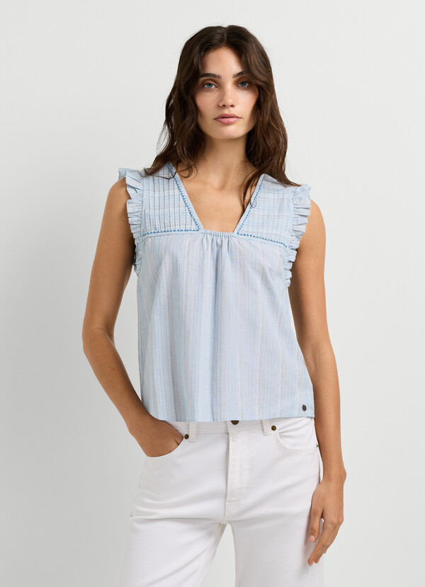 FLUID STRIPED BLOUSE