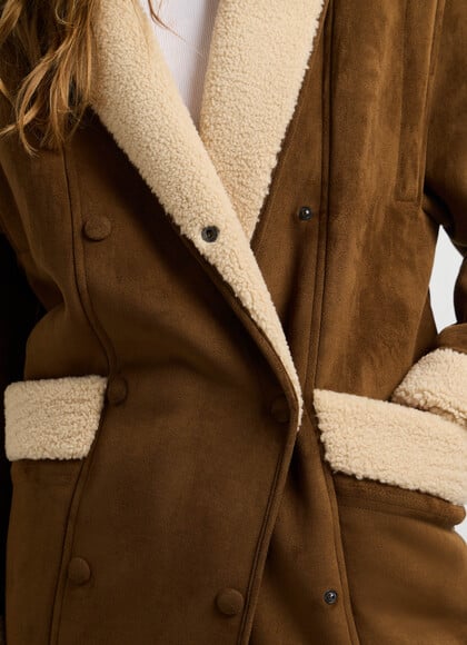 CROSSED FAUX SUEDE JACKET