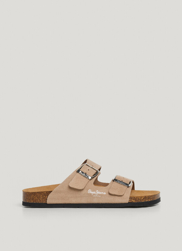 SANDALEN WILDLEDER DOPPELTE SCHNALLE