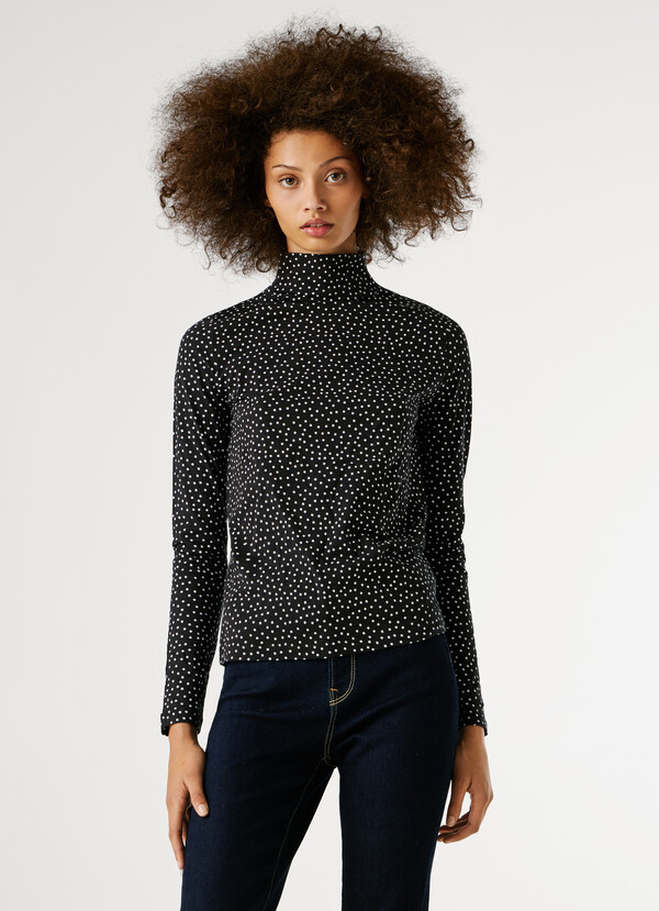 POLKA DOT PRINT T-SHIRT