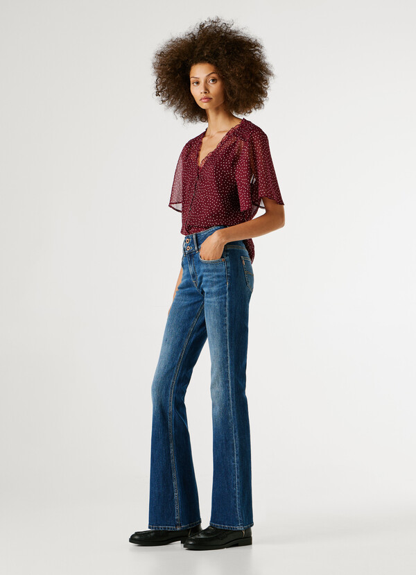 MID-RISE FLARE FIT JEANS - VENUS