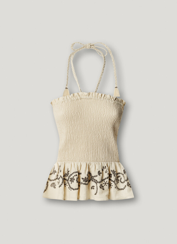 HALTER LINEN TOP