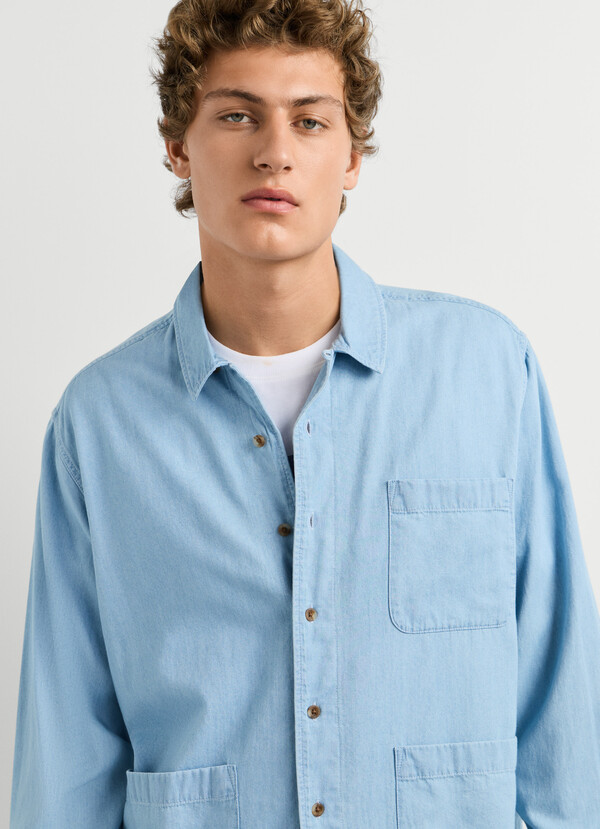 CASUAL FIT DENIM OVERSHIRT
