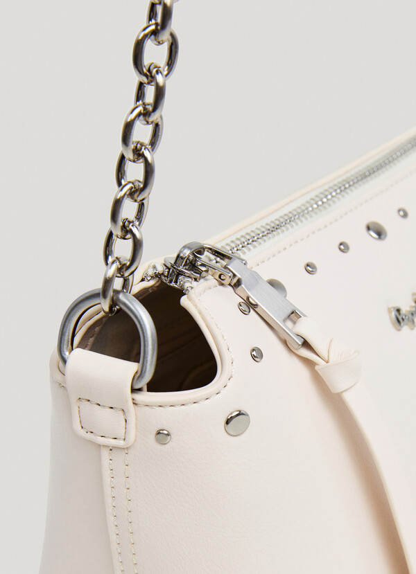 LEATHER EFFECT SHOULDER BAG