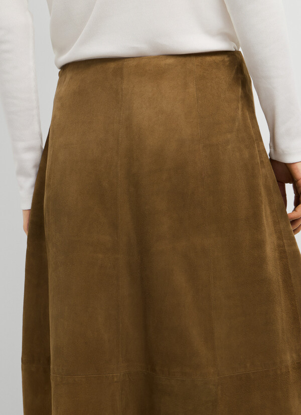 SUEDE MIDI SKIRT