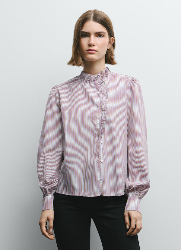 RUFFLES POPLIN BLOUSE