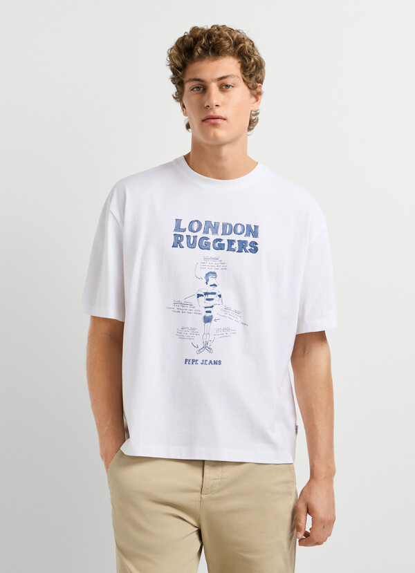 WIDE FIT PRINTED GRAPHIC T-SHIRT