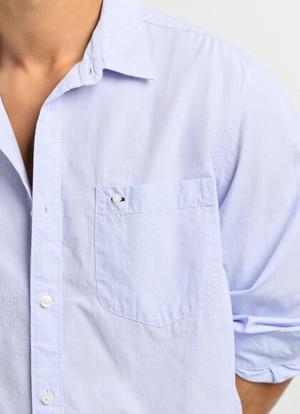 REGULAR FIT CHECKED POPLIN SHIRT