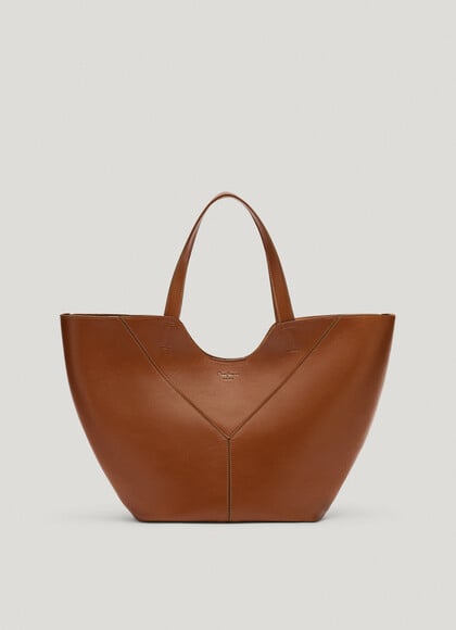 LEATHER EFFECT SHOPPER BAG