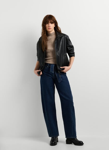 BOW - MID-RISE LOOSE FIT JEANS