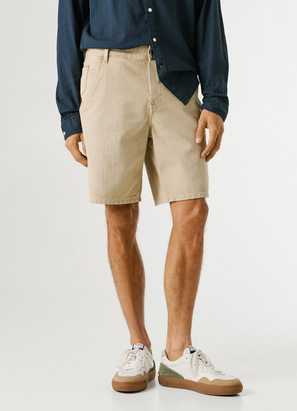 LOOSE FIT TWILL SHORTS