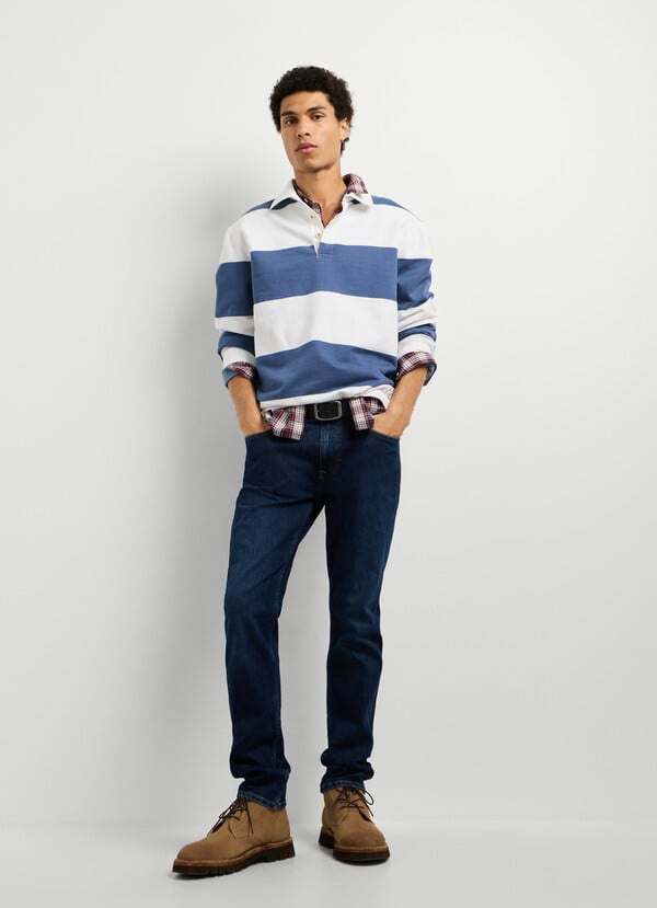 STANLEY - TAPER FIT MID-RISE JEANS
