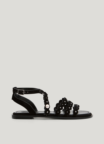 FLAT SUEDE SANDALS