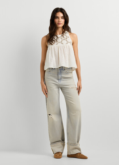 BLOUSE WITH OPENWORK DETAILS