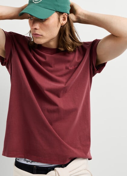 REGULAR FIT T-SHIRT WITH EMBROIDERED LOGO