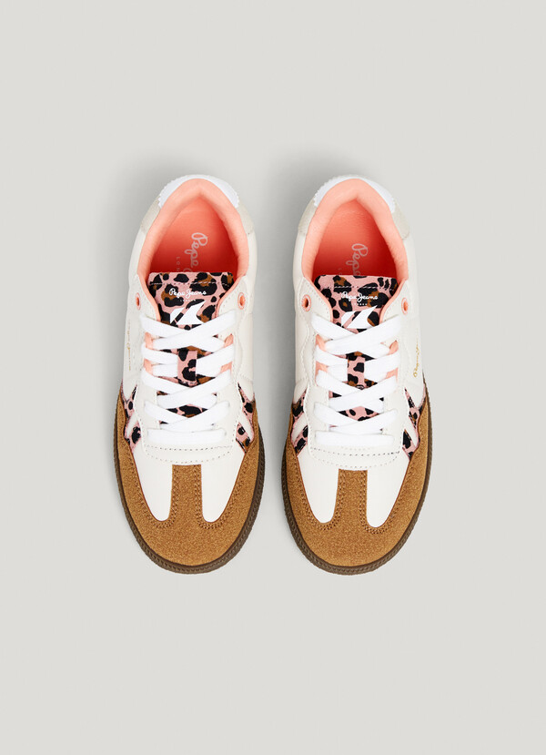 CUPSOLE TRAINERS WITH ANIMAL PRINT DETAILS