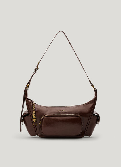 LEATHER EFFECT HOBO BAG