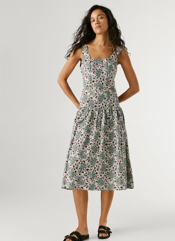 FLORAL PRINT MAXI DRESS