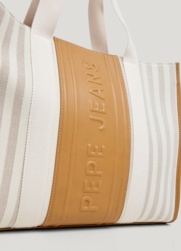 STRIPED SHOPPER BAG