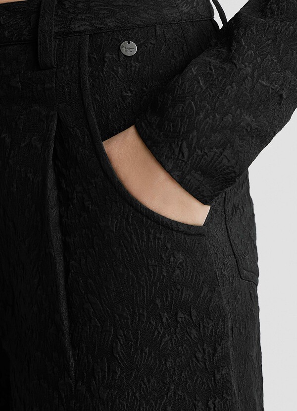 STRAIGHT JACQUARD TROUSERS