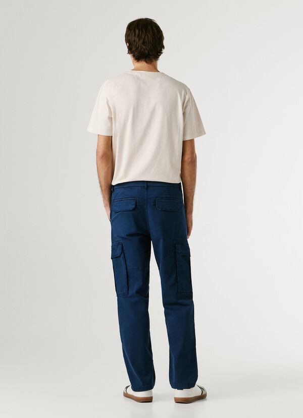 REGULAR FIT TWILL CARGO TROUSERS